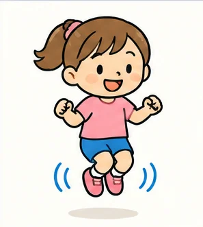 なわとびのステップ2のイラスト