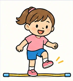 なわとびのステップ3のイラスト