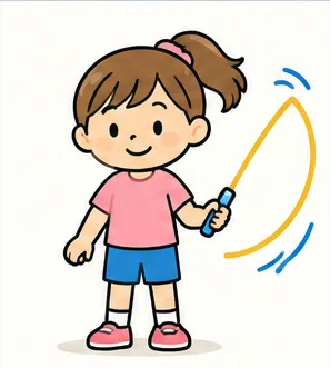 なわとびのステップ4のイラスト