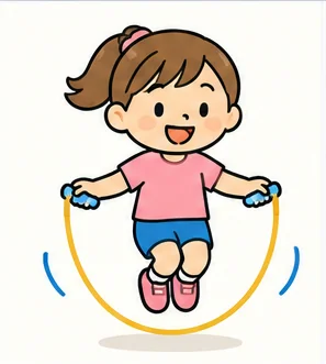 なわとびのステップ5のイラスト